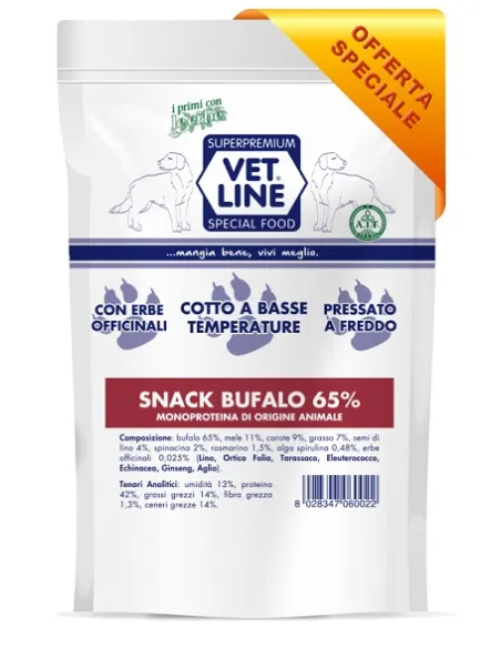 Vet Line Snack Cane Bufalo 80 Gr