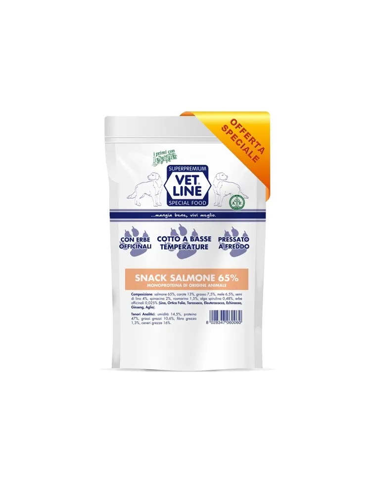 Vet Line Snack Cane Salmone 80 Gr