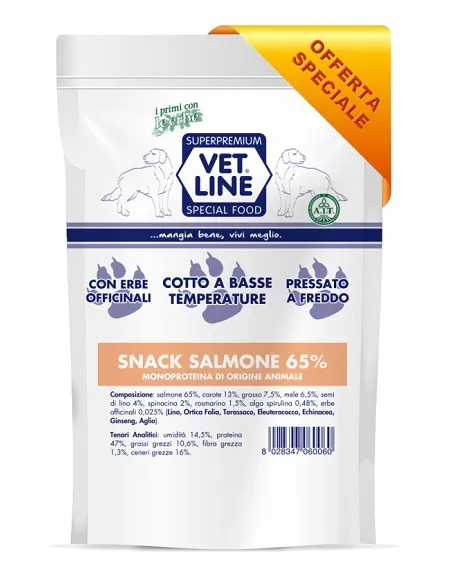 Vet Line Snack Cane Salmone 80 Gr