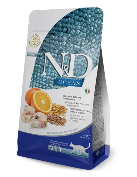 N&D Ocean Gatto Low Merluzzo 1,5kg