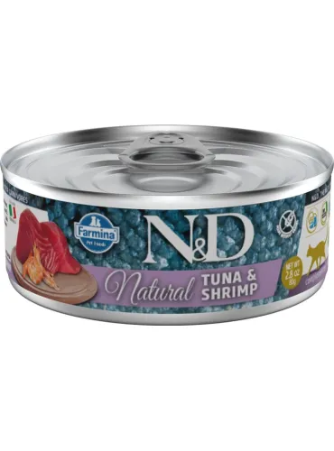 N&D Wet Cat Natural Tuna & Shrimps 70gr