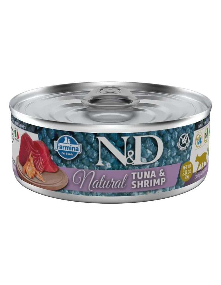 N&D Wet Cat Natural Tuna & Shrimps 70gr