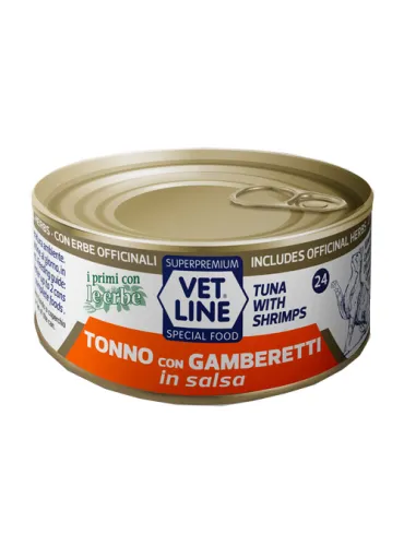 Vet Line Gatto Tonno E Gamberetti In Salsa 70 Gr