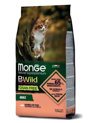 Monge Bwild Grain Free Cat Adult Salmone 1.5 kg
