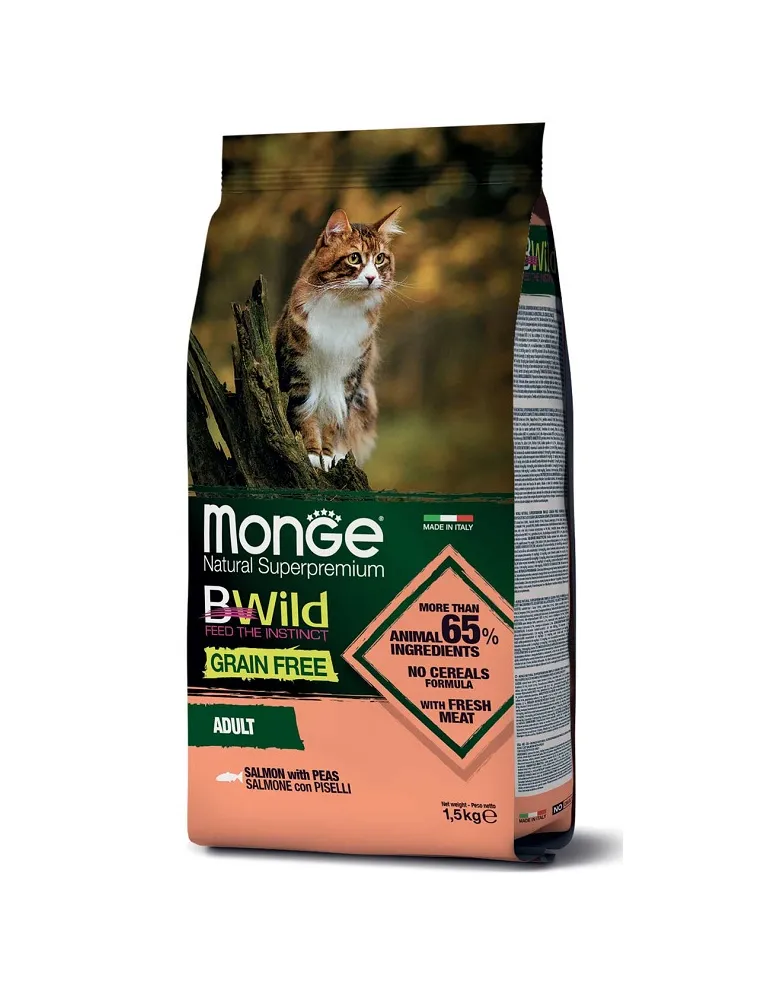 Monge Bwild Grain Free Cat Adult Salmone 1.5 kg