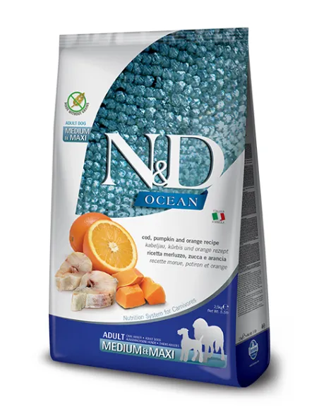 N&D Ocean Dog Low Med/Max Merluzzo 2,5 K