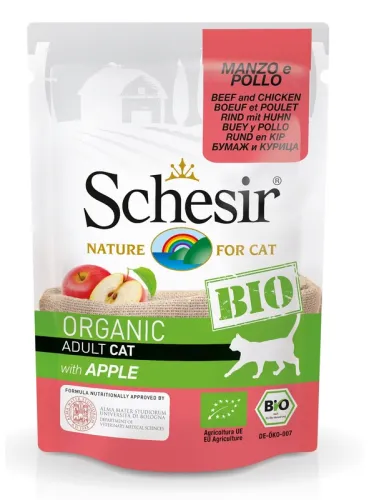 Schesir Cat Bio Manzo Pollo Mela 85gr