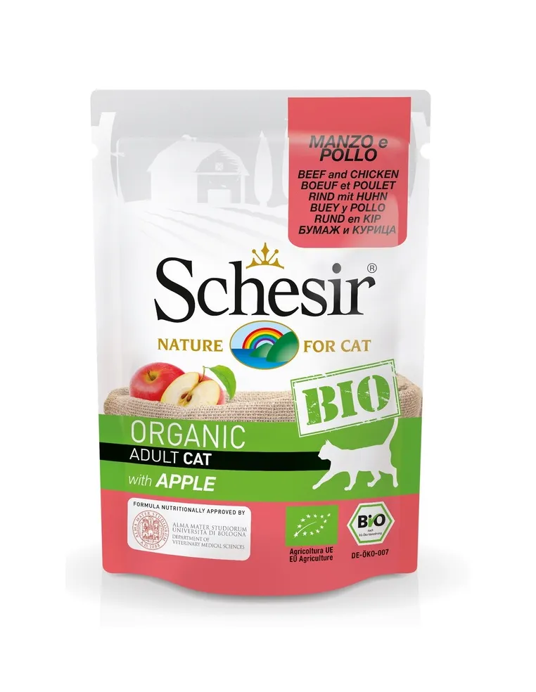 Schesir Cat Bio Manzo Pollo Mela 85gr