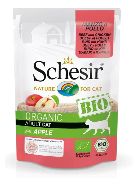 Schesir Cat Bio Manzo Pollo Mela 85gr