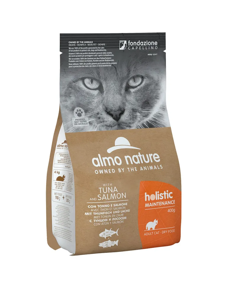 Almo Cat Holistic Dry 400 Gr Maint Tonno E Salmone