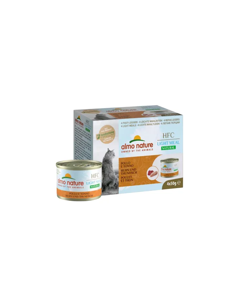 Almo Cat Light Meal 4 X 50 G Pollo E Tonno