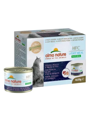 Almo Cat Light Meal 4 X 50 G Tonno Pollo Prosciutto