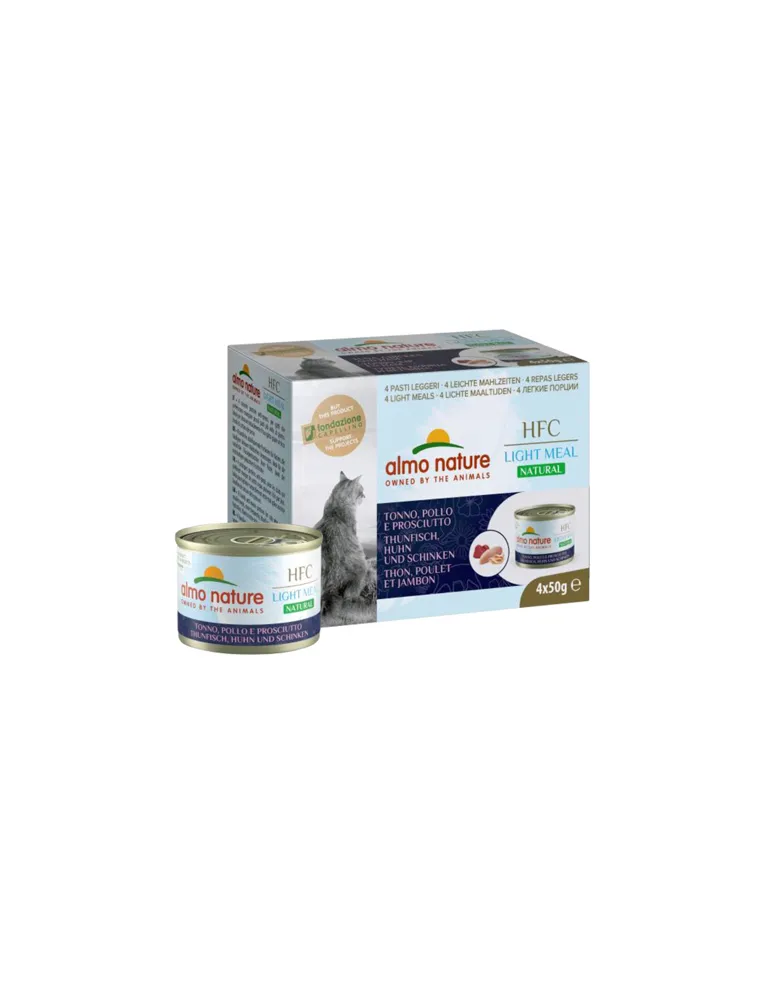 Almo Cat Light Meal 4 X 50 G Tonno Pollo Prosciutto