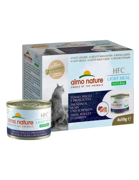 Almo Cat Light Meal 4 X 50 G Tonno Pollo Prosciutto