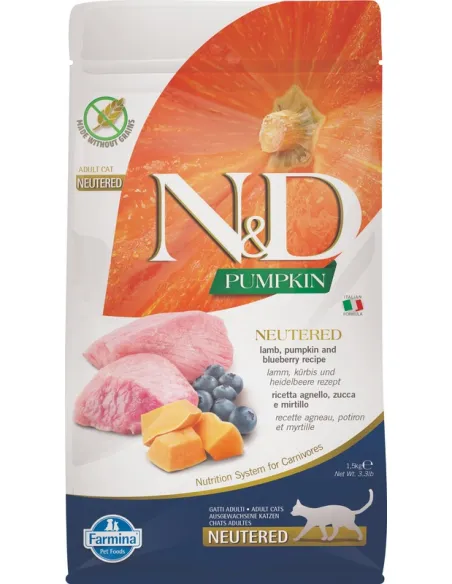 N&D Pumpkin Gatto Agnello Neut. 1,5 Kg