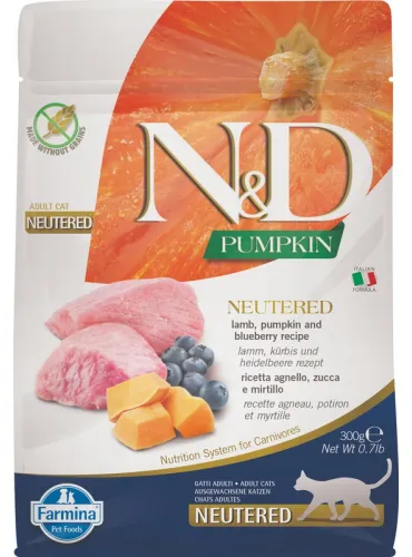 N&D Pumpkin Gatto Agnello Neut. 300gr