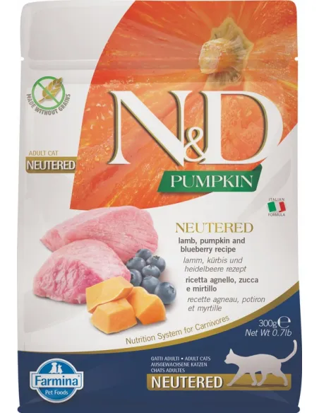 N&D Pumpkin Gatto Agnello Neut. 300gr