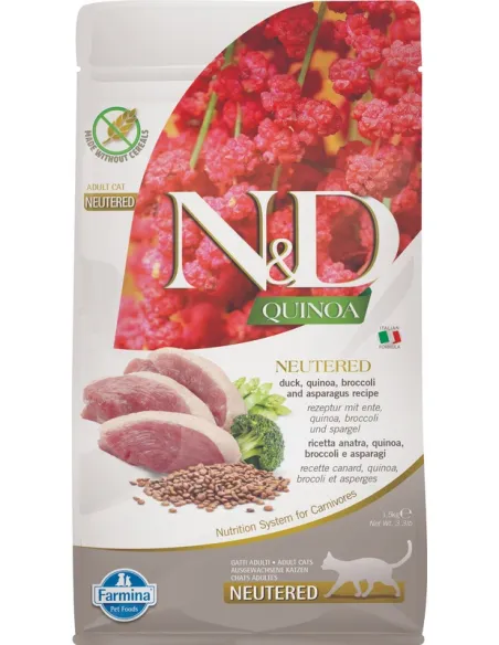 N&D Quinoa Cat Duck Asparagi Neutered 1,5kg N&D Quinoa Cat Duck Asparagi Neutered 1,5kg