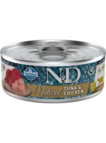 N&D Wet Cat Natural Tuna & Chicken 70gr
