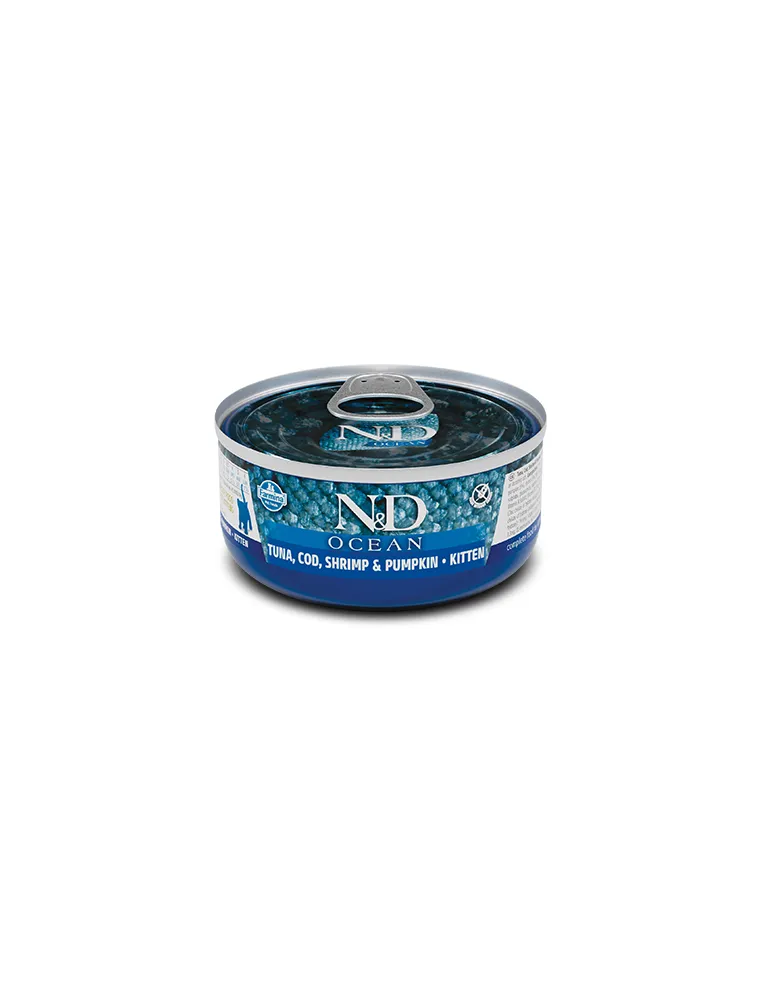 N&D Wet Cat Ocean Ton. Merl.Zucca Gamb70 Gr