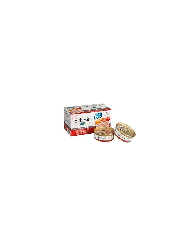 Schesir Cat Fil Pollo Anatra 6x50gr