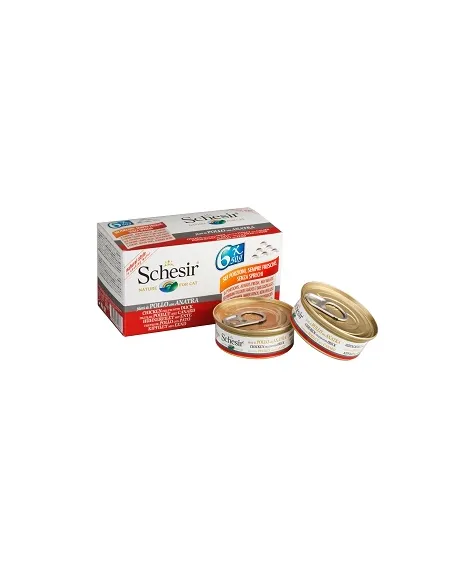 Schesir Cat Fil Pollo Anatra 6x50gr
