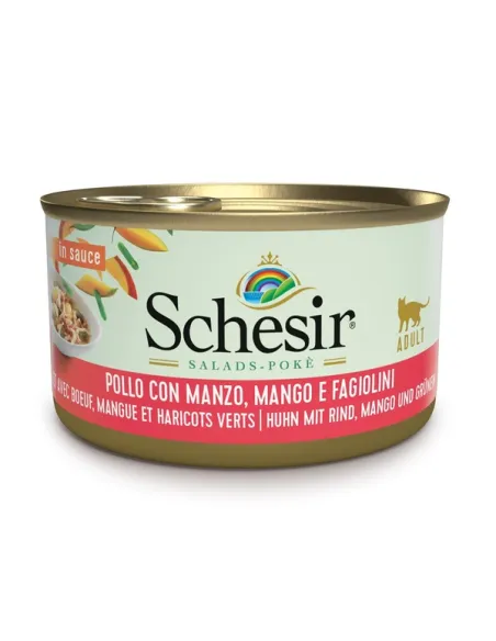 Schesir Cat Salad Pollo-Manzo Mang&Fagiolini 8 Schesir Cat Salad Pollo-Manzo Mang&Fagiolini 8