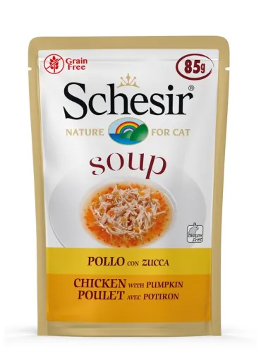 Schesir Cat Soup Pol Zucca 85g