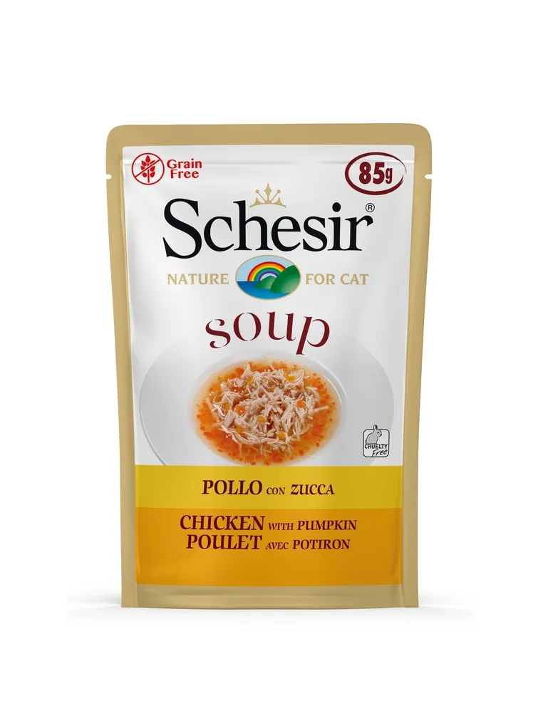 Schesir Cat Soup Pol Zucca 85g