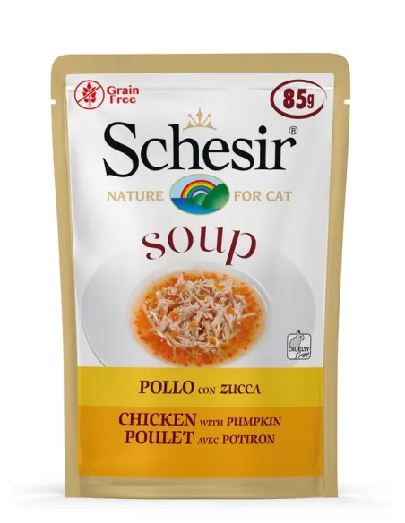 Schesir Cat Soup Pol Zucca 85g