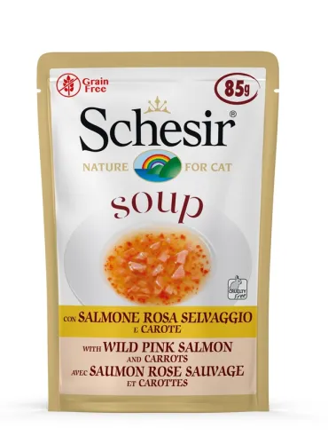 Schesir Cat Soup Salmona Rosa 85g