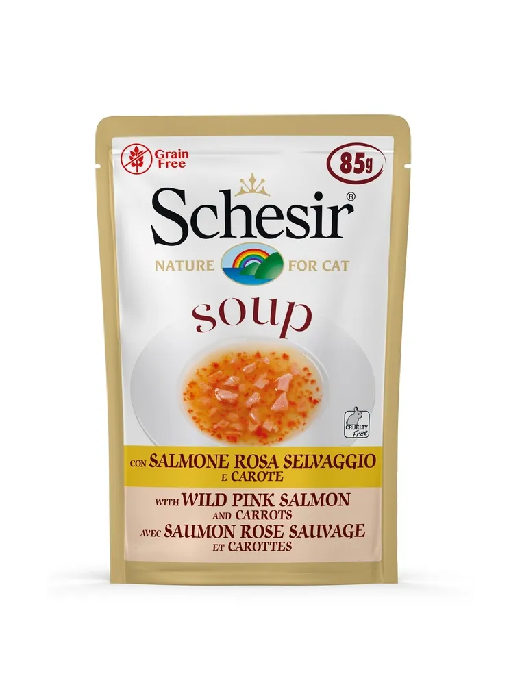 Schesir Cat Soup Salmona Rosa 85g