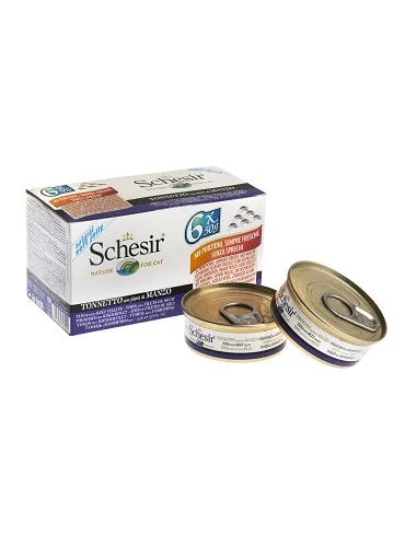 Schesir Cat Tonno Filetto Manzo 6x50gr