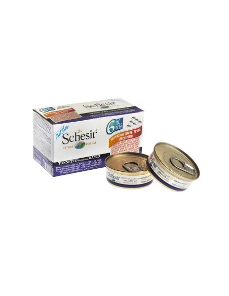 Schesir Cat Tonno Filetto Manzo 6x50gr
