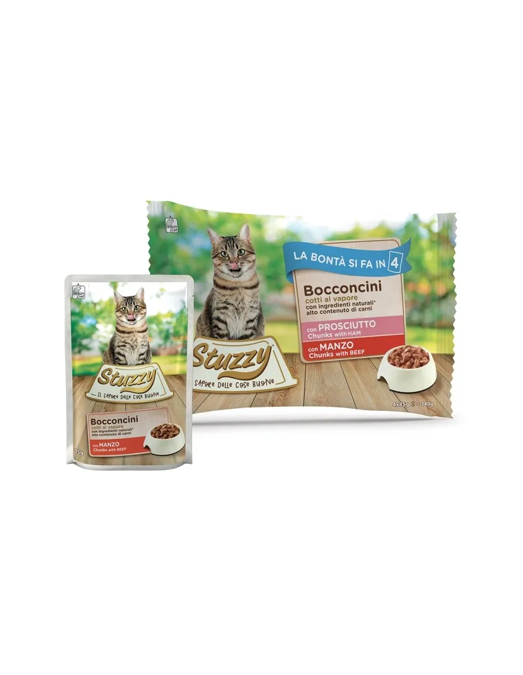 Stuzzycat Bocconcini Pro/Manzo 10x4x85g