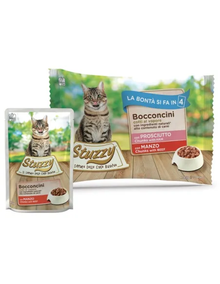 Stuzzycat Bocconcini Pro/Manzo 10x4x85g