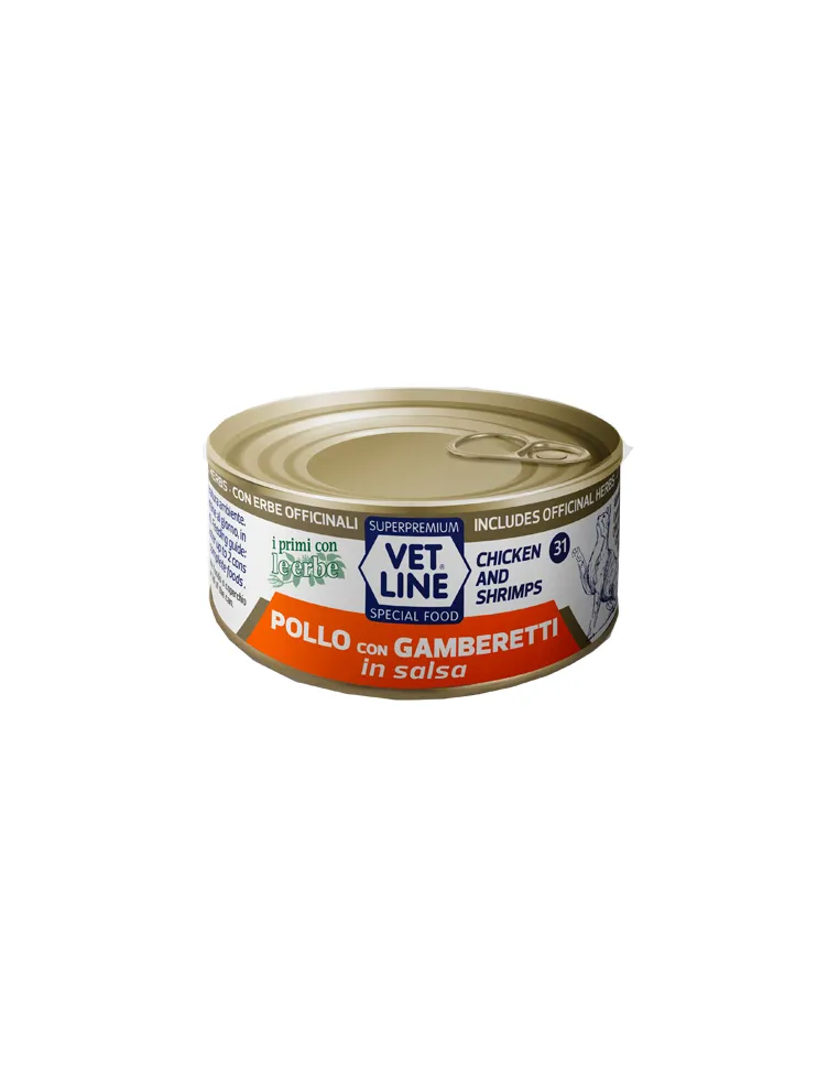 Vet Line Gatto Pollo E Gamberetti In Salsa 70 Gr