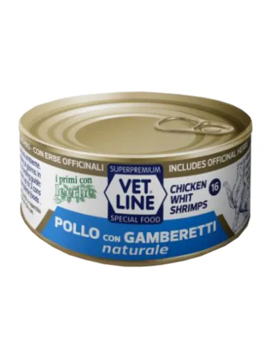 Vet Line Gatto Pollo E Gamberetti Naturale 70 Gr