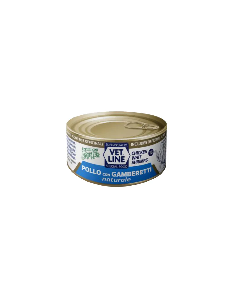 Vet Line Gatto Pollo E Gamberetti Naturale 70 Gr