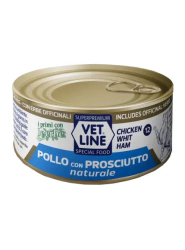 Vet Line Gatto Pollo E Prosciutto Naturale 70 Gr