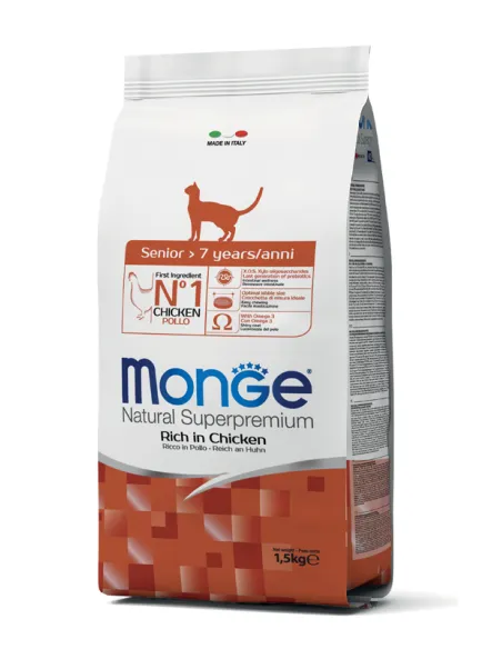 Monge Cat Nat Senior Pollo 1.5 kg