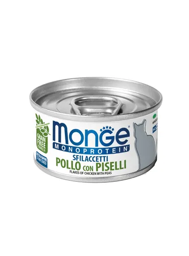Monge Cat Pezzetti Monoprotein Pollo e Piselli 80 Gr