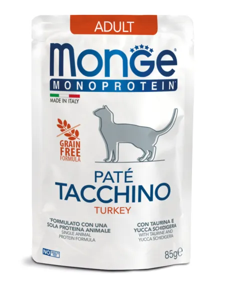 Monge Monoprotein Cat Pate Tacchino 85 gr Monge Monoprotein Cat Pate Tacchino 85 gr