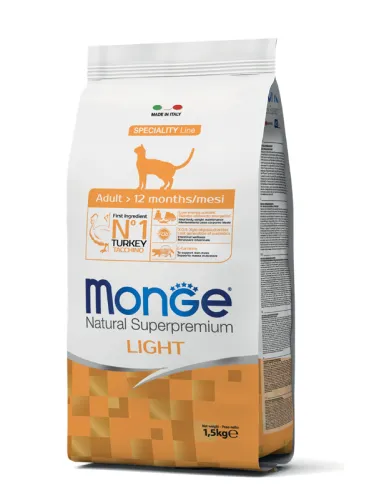 Monge Cat Nat Light Tacchino 1.5 kg