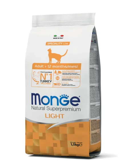 Monge Cat Nat Light Tacchino 1.5 kg