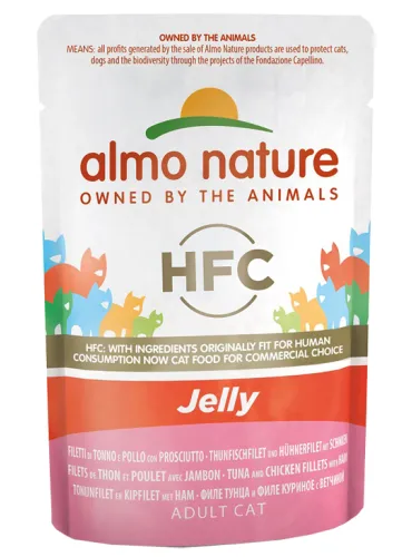Almo Cat Jelly 55 Gr Tonno Pollo E Prosciutto