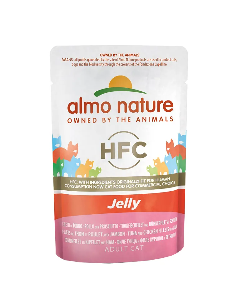 Almo Cat Jelly 55 Gr Tonno Pollo E Prosciutto