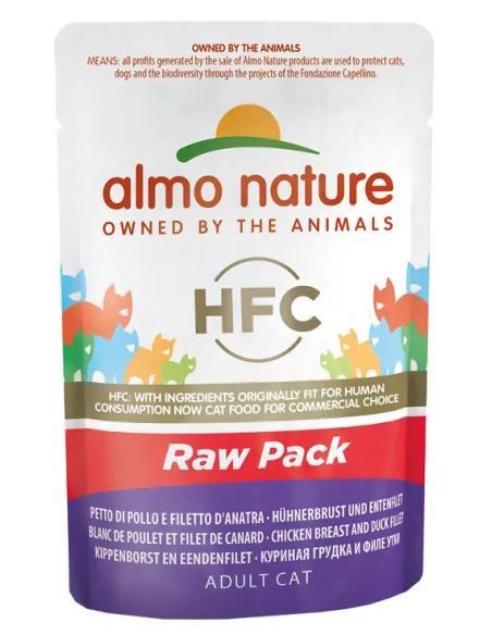 Almo Cat Raw Pack 55 Gr Petto Di Pollo E Filetto D'anatra Almo Cat Raw Pack 55 Gr Petto Di Pollo E Filetto D'anatra