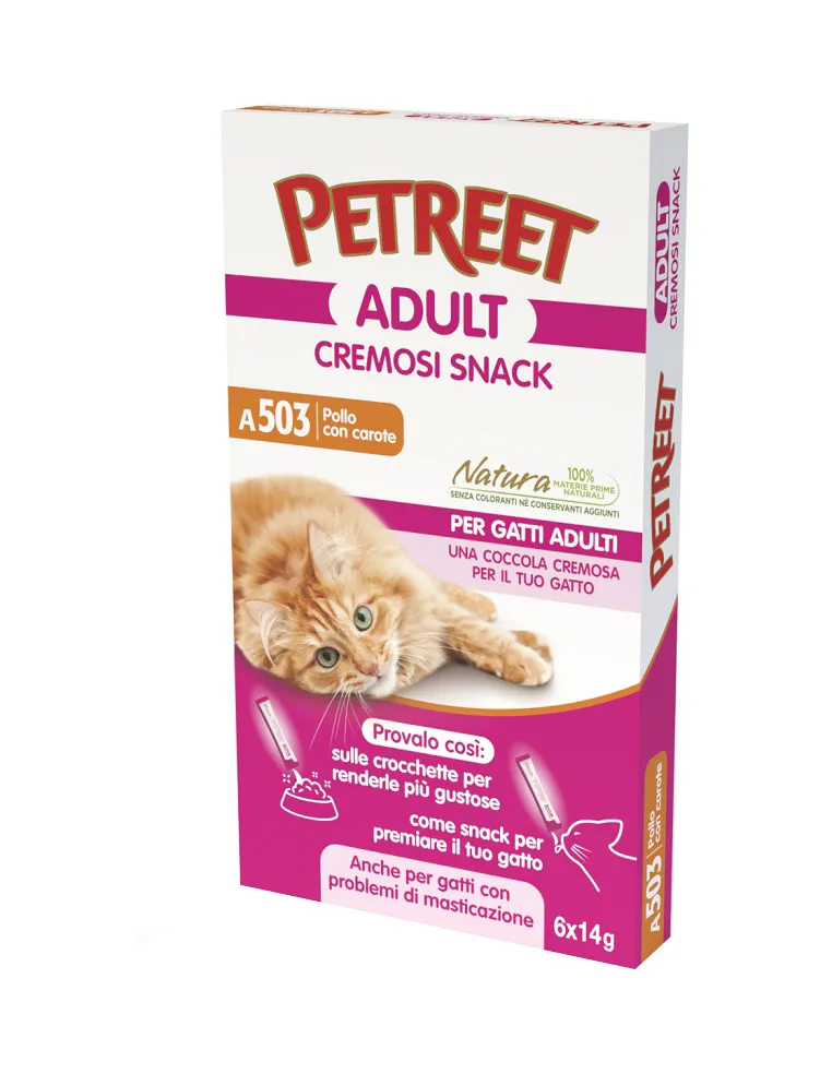Petreet Cremosi Snack Pollo Carote 14g