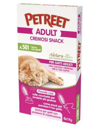 Petreet Cremosi Snack Tonno Piselli 14g